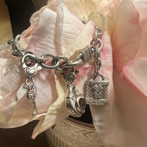 Judith Ripka Sterling Silver Charm Bracelet - Picture 2 of 13